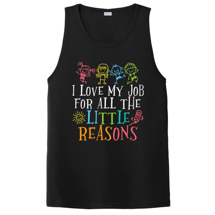 Funny I Love My Job For All The Little Reasons PosiCharge Competitor Tank