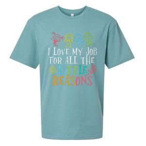 Funny I Love My Job For All The Little Reasons Sueded Cloud Jersey T-Shirt