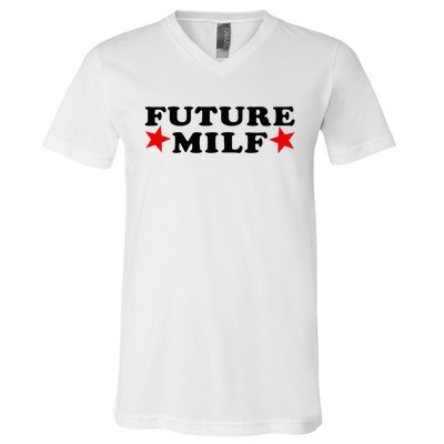 Future I Love Milfs V-Neck T-Shirt