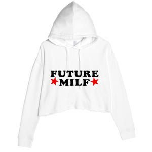 Future I Love Milfs Crop Fleece Hoodie