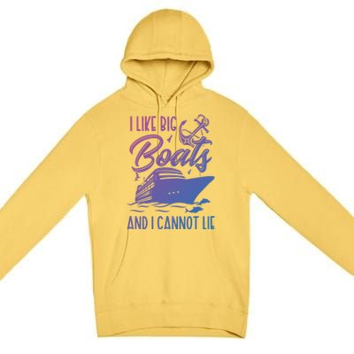 Funny I Like Bog Boats And I Cannot Lie Cruise Ship Gift Premium Pullover Hoodie