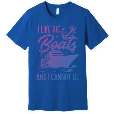 Funny I Like Bog Boats And I Cannot Lie Cruise Ship Gift Premium T-Shirt