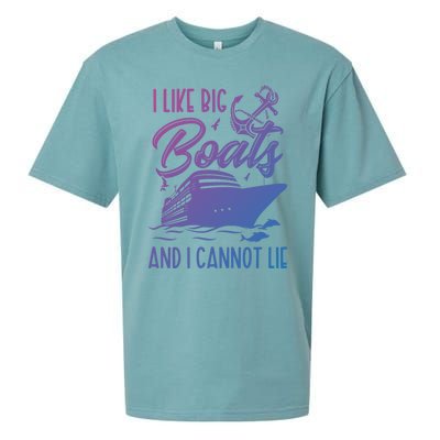 Funny I Like Bog Boats And I Cannot Lie Cruise Ship Gift Sueded Cloud Jersey T-Shirt