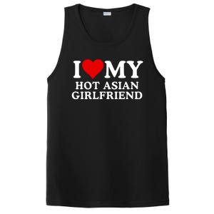 Funny I Love My Hot Asian Girlfriend I Love My Girlfriend I Heart My Hot Asian PosiCharge Competitor Tank