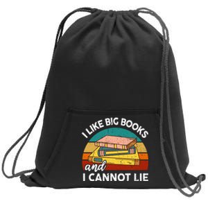 Funny I Like Big Book Cant Lie Nerd School Librarian Teacher Sweatshirt Cinch Pack Bag