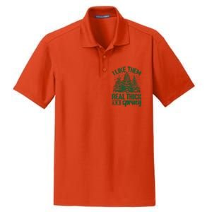 Funny I Like Them Real Thick And Sprucey Christmas Tree Xmas Dry Zone Grid Polo