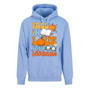 Fall In Love With Reading Book Autumn Pumpkins And Teachers Unisex Surf Hoodie