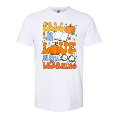 Fall In Love With Reading Book Autumn Pumpkins And Teachers Softstyle® CVC T-Shirt