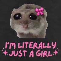 Funny IM Literally Just A Girl Sad Hamster 11oz C Handle Ceramic Mug