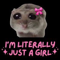 Funny IM Literally Just A Girl Sad Hamster Cooling Performance Long Sleeve Crew