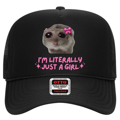 Funny IM Literally Just A Girl Sad Hamster Trucker Hat