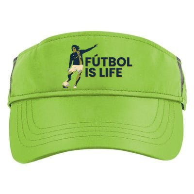 Futbol Is Life Football Lovers Soccer Funny Adult Drive Performance Visor