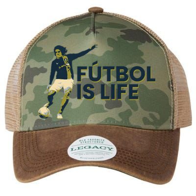 Futbol Is Life Football Lovers Soccer Funny Legacy Tie Dye Trucker Hat