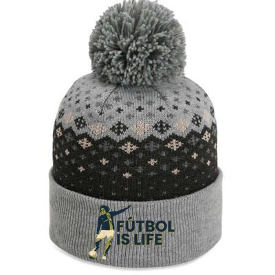 Futbol Is Life Football Lovers Soccer Funny The Baniff Cuffed Pom Beanie