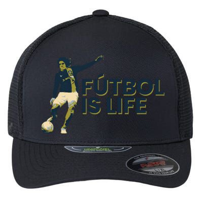 Futbol Is Life Football Lovers Soccer Funny Flexfit Unipanel Trucker Cap