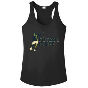 Futbol Is Life Football Lovers Soccer Funny Ladies PosiCharge Competitor Racerback Tank