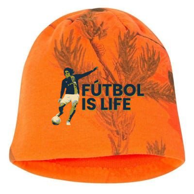 Futbol Is Life Football Lovers Soccer Funny Kati - Camo Knit Beanie