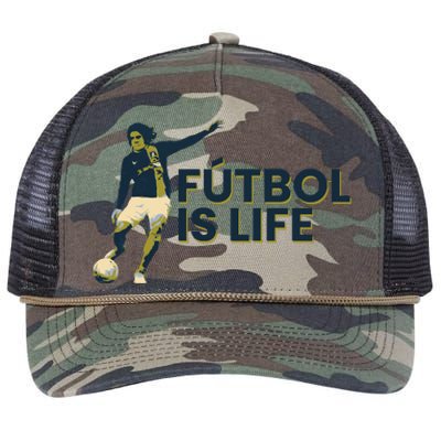 Futbol Is Life Football Lovers Soccer Funny Retro Rope Trucker Hat Cap