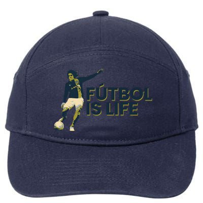 Futbol Is Life Football Lovers Soccer Funny 7-Panel Snapback Hat