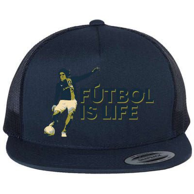 Futbol Is Life Football Lovers Soccer Funny Flat Bill Trucker Hat