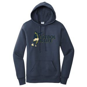 Futbol Is Life Football Lovers Soccer Funny Women's Pullover Hoodie