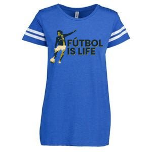 Futbol Is Life Football Lovers Soccer Funny Enza Ladies Jersey Football T-Shirt