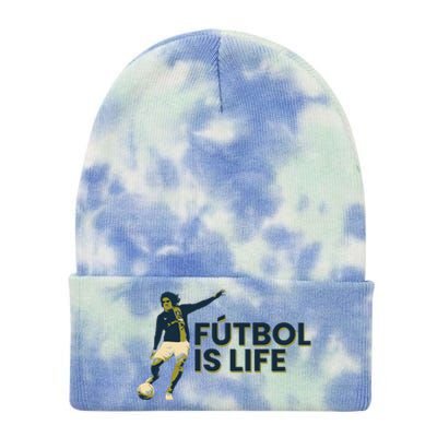 Futbol Is Life Football Lovers Soccer Funny Tie Dye 12in Knit Beanie