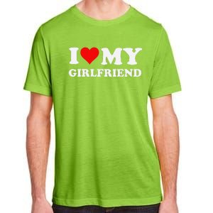 Funny I Love My Girlfriend Gf I Heart My Girlfriend Gf Funny Adult ChromaSoft Performance T-Shirt