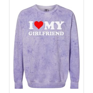 Funny I Love My Girlfriend Gf I Heart My Girlfriend Gf Funny Colorblast Crewneck Sweatshirt