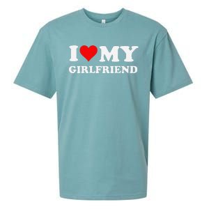 Funny I Love My Girlfriend Gf I Heart My Girlfriend Gf Funny Sueded Cloud Jersey T-Shirt