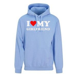 Funny I Love My Girlfriend Gf I Heart My Girlfriend Gf Funny Unisex Surf Hoodie