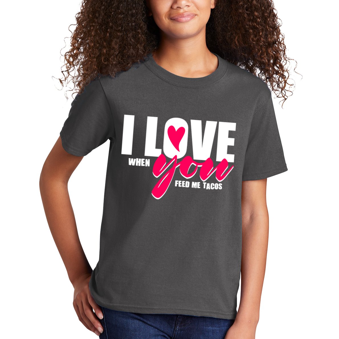 Funny I Love You I Love When You Feed Me Tacos Kids T-Shirt