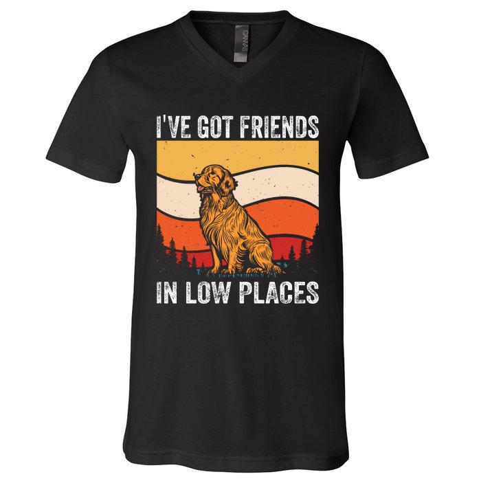 Friends In Low Places V-Neck T-Shirt