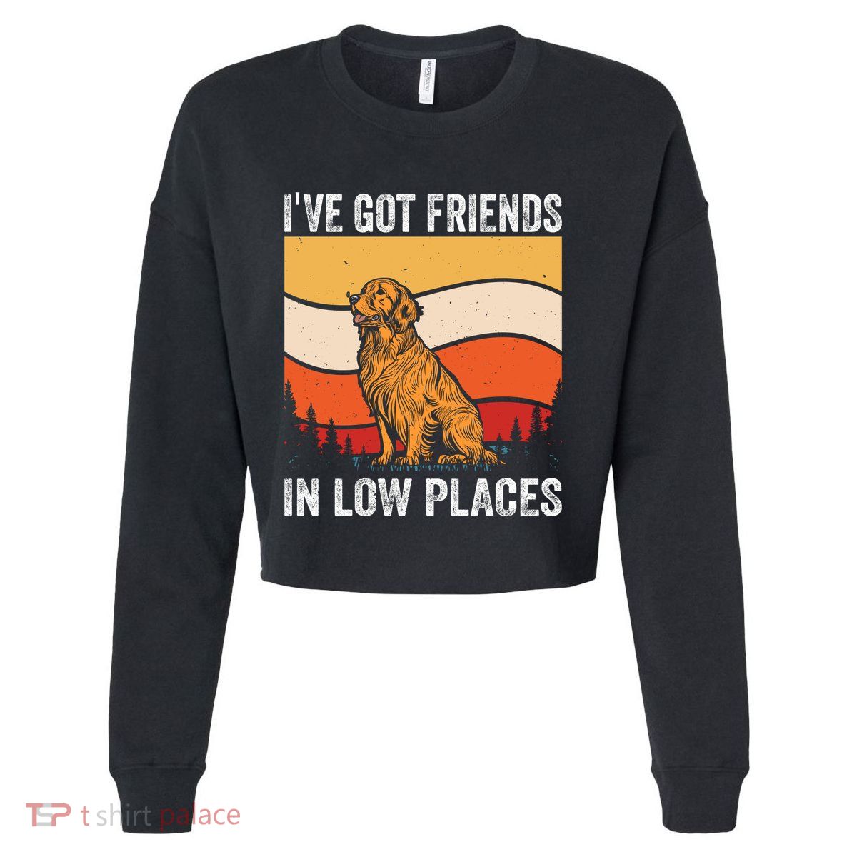 Friends In Low Places Cropped Pullover Crew