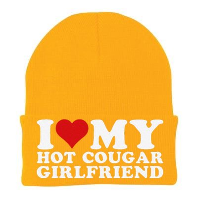 Funny I Love My Hot Cougar Girlfriend I Heart My Hot Cougar Gf Knit Cap Winter Beanie