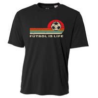 Futbol Is Life Football Lovers Soccer Funny Vintage Retro Cooling Performance Crew T-Shirt