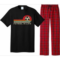 Futbol Is Life Football Lovers Soccer Funny Vintage Retro Pajama Set