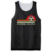 Futbol Is Life Football Lovers Soccer Funny Vintage Retro Mesh Reversible Basketball Jersey Tank