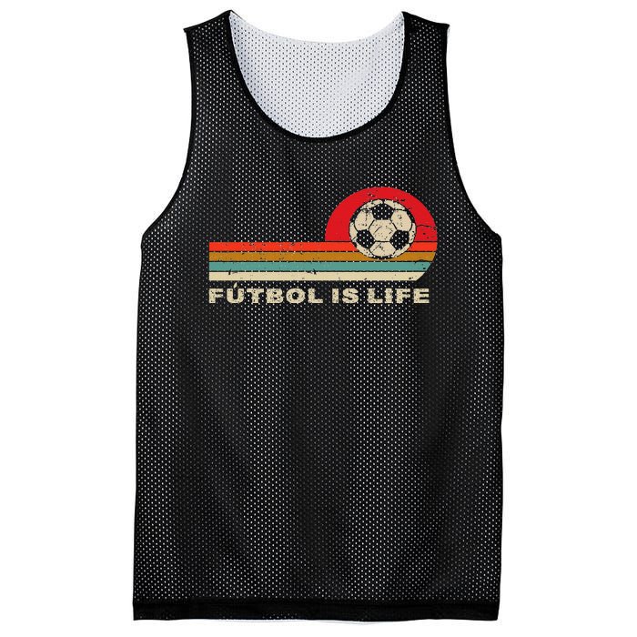 Futbol Is Life Football Lovers Soccer Funny Vintage Retro Mesh Reversible Basketball Jersey Tank