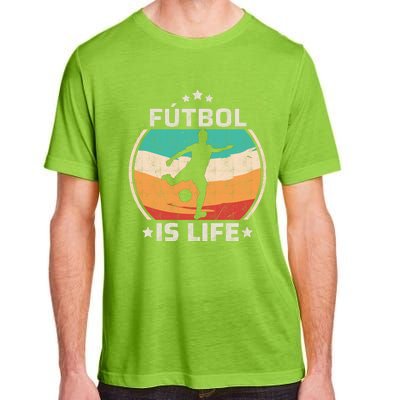 Futbol Is Life Soccer Funny Football Lover Vintage Adult ChromaSoft Performance T-Shirt