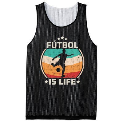 Futbol Is Life Soccer Funny Football Lover Vintage Mesh Reversible Basketball Jersey Tank