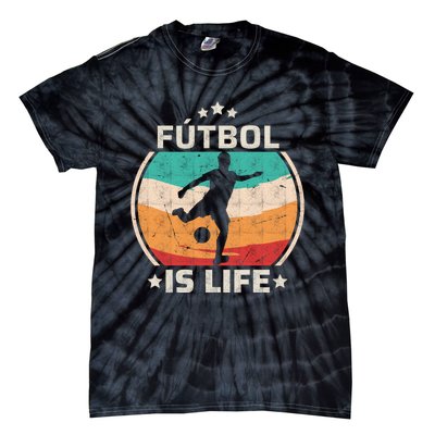 Futbol Is Life Soccer Funny Football Lover Vintage Tie-Dye T-Shirt