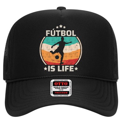 Futbol Is Life Soccer Funny Football Lover Vintage Trucker Hat
