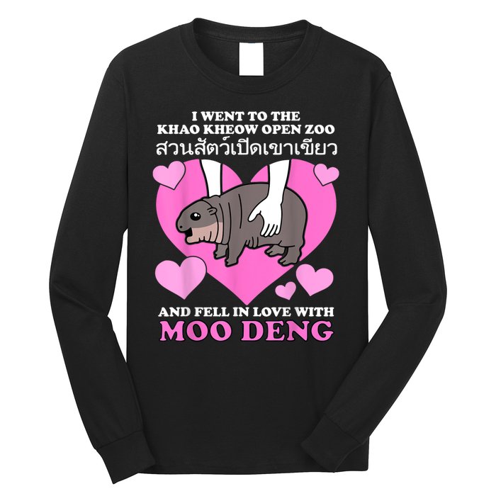 Fell In Love With Moo Deng Long Sleeve Shirt