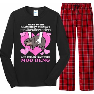 Fell In Love With Moo Deng Long Sleeve Pajama Set