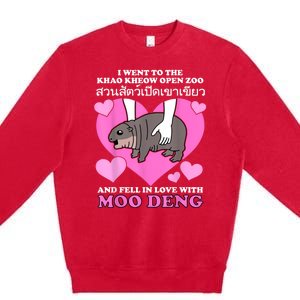 Fell In Love With Moo Deng Premium Crewneck Sweatshirt