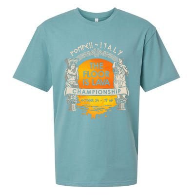 Floor Is Lava Championship History Pompeii Ancient Ironic Sueded Cloud Jersey T-Shirt