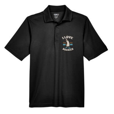 Funny I Love Boobies Gift For Birdwatchers Men's Origin Performance Pique Polo