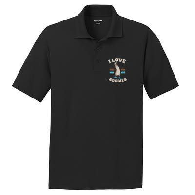 Funny I Love Boobies Gift For Birdwatchers PosiCharge RacerMesh Polo