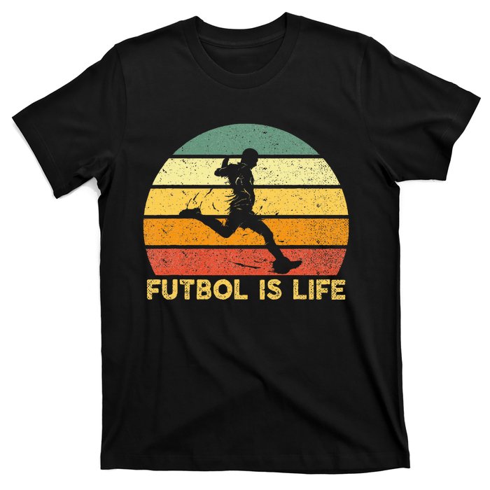 Futbol Is Life Retro Vintage T Soccer Player Costume T-Shirt